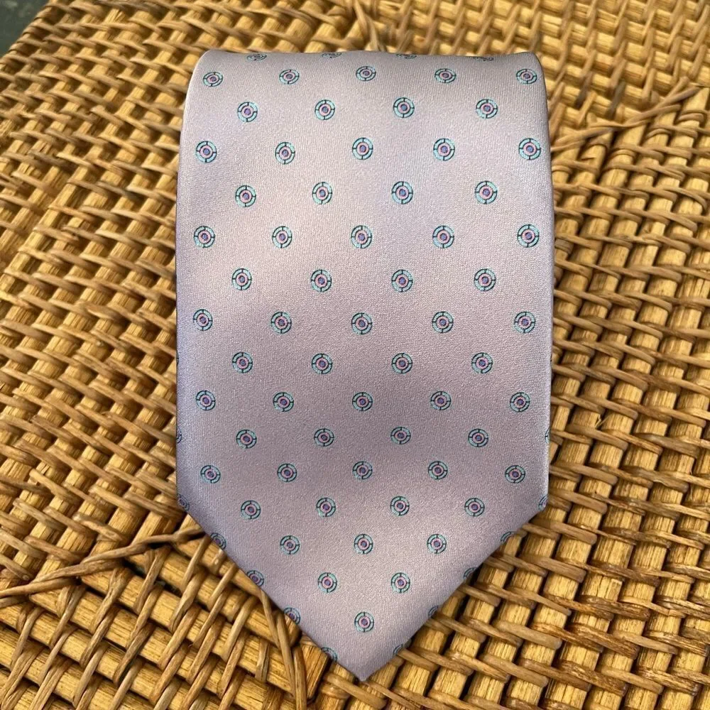 *Egan Von Fostenberg* Pastel Lavender Silk Blend Mens Tie EUC